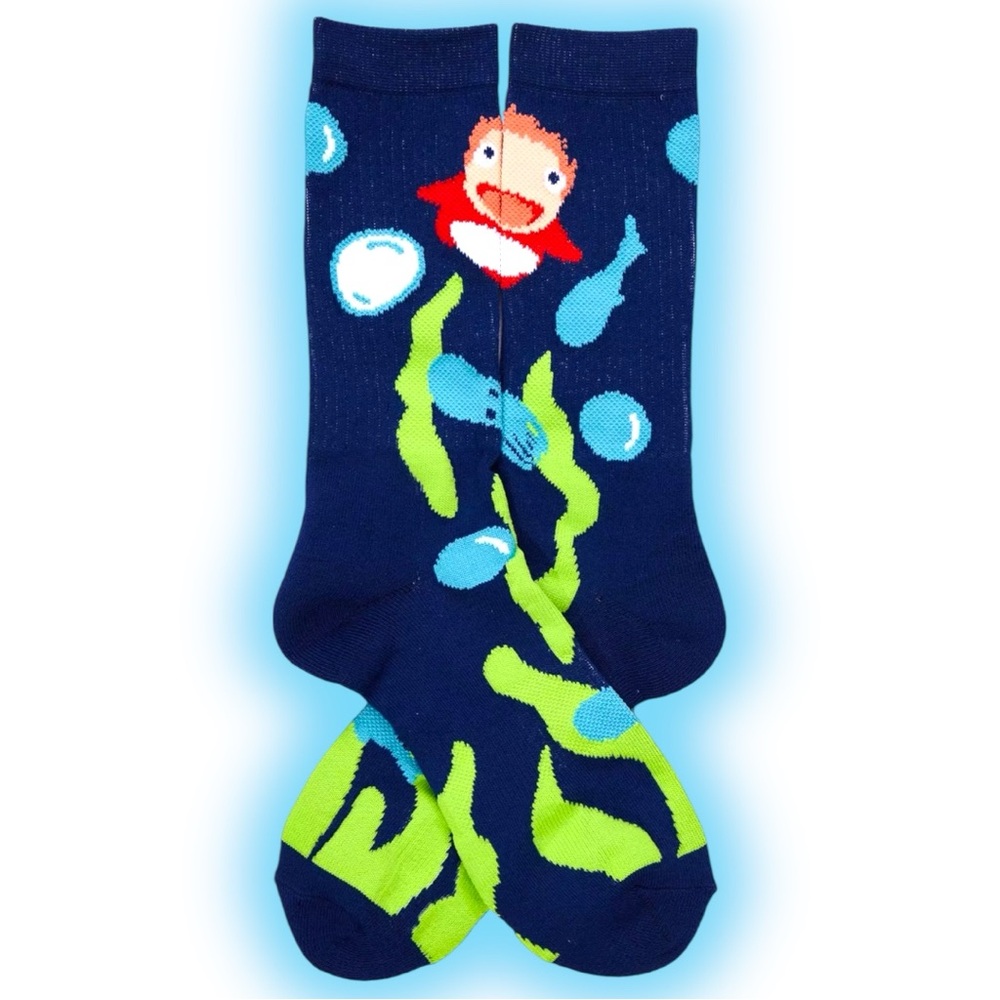 Studio Ghibli Ponyo Under the Sea Crew Socks